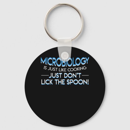 Microbiologie als koken Dont Lick Spoon Sleutelhanger (Voorkant)