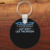 Microbiologie als koken Dont Lick Spoon Sleutelhanger (Voorkant)