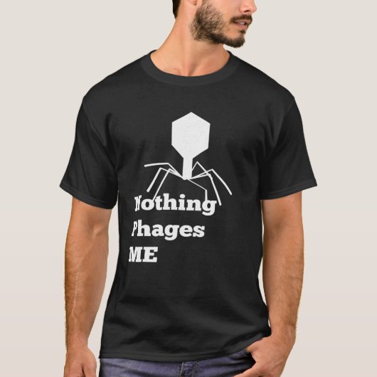 Microbiologie Bacteriofaag T Shirt Niks Phages (Voorkant)