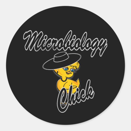 Microbiologie Chick #4 Ronde Sticker (Voorkant)