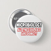 Microbiologie...Cool Kinder Ronde Button 5,7 Cm (Voorkant /achterkant)