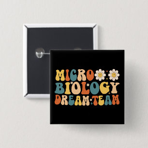 Microbiologie Dream Team Vierkante Button 5,1 Cm