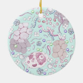 Microbiologie in blauw keramisch ornament (Achterkant)