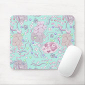 Microbiologie in blauw muismat (Met muis)