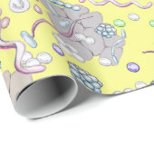 Microbiologie in geel cadeaupapier (Rol Hoek)