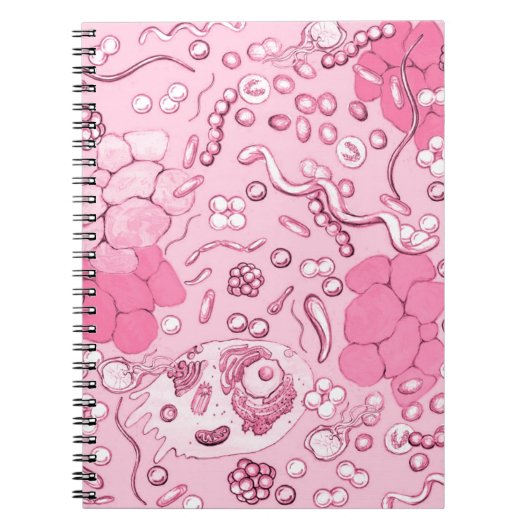 Microbiologie in roze notitieboek (Voorkant)