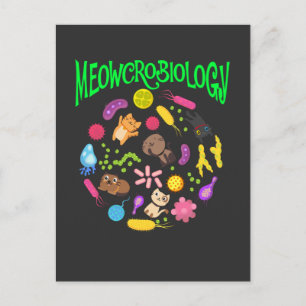 Microbiologie Kat Lover Scientist Cute Kitten Briefkaart