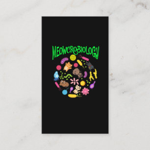 Microbiologie Kat Lover Scientist Cute Kitten Visitekaartje