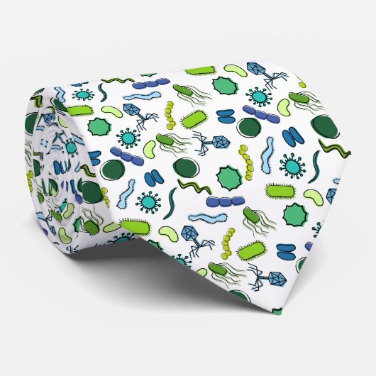 Microbiologie - Kleur op wit Stropdas (Opgerold)