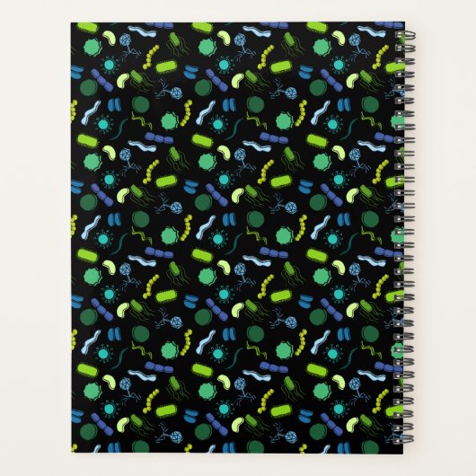 Microbiologie - Kleur op zwart Planner (Achterkant)