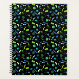 Microbiologie - Kleur op zwart Planner