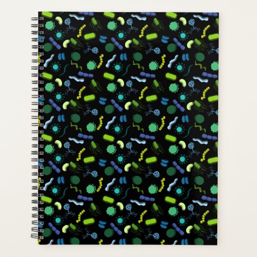 Microbiologie - Kleur op zwart Planner (Voorkant)