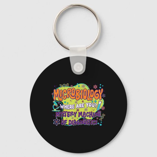 Microbiologie Lab Week 2025 Mystery Machine van Di Sleutelhanger (Voorkant)