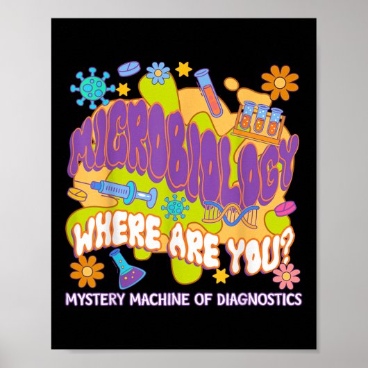 Microbiologie Mystery Machine van Diagnostics Lab  Poster (Voorkant)