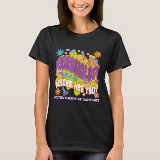 Microbiologie Mystery Machine van Diagnostics Lab T-shirt (Voorkant)