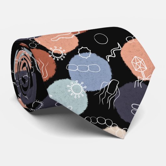  microbiologie op zwart stropdas (Opgerold)