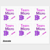Microbiologie Pride met Team Micro Vierkante Sticker (Vel)