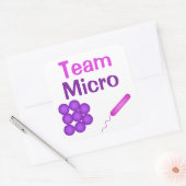 Microbiologie Pride met Team Micro Vierkante Sticker (Envelop)