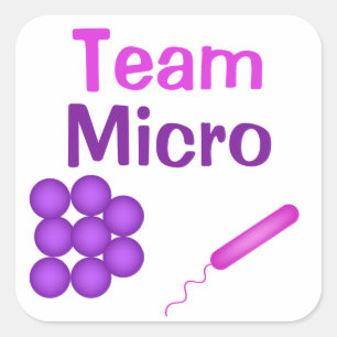 Microbiologie Pride met Team Micro Vierkante Sticker