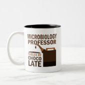 Microbiologie Professor (Funny) Gift Tweekleurige Koffiemok (Links)