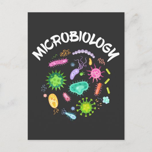 Microbiologie Scientist Bacteria Microscope Briefkaart (Voorkant)