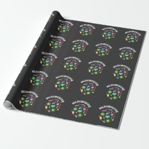 Microbiologie Scientist Bacteria Microscope Cadeaupapier