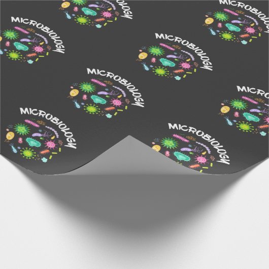 Microbiologie Scientist Bacteria Microscope Cadeaupapier (Hoek)