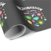 Microbiologie Scientist Bacteria Microscope Cadeaupapier (Rol Hoek)