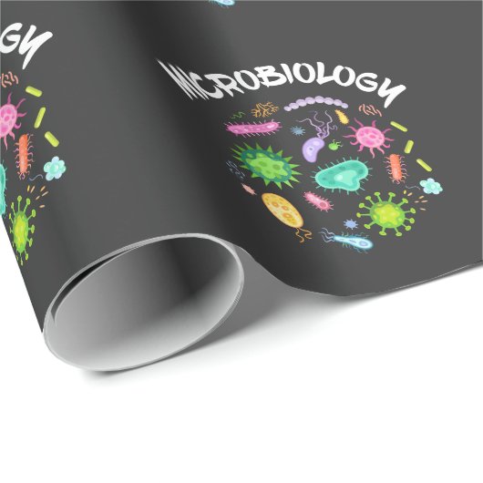 Microbiologie Scientist Bacteria Microscope Cadeaupapier (Rol Hoek)