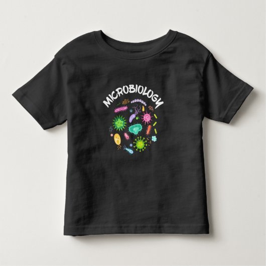Microbiologie Scientist Bacteria Microscope Kinder Shirts (Voorkant)