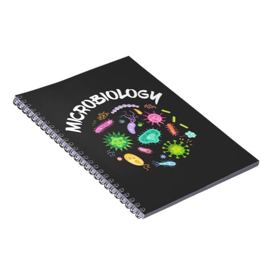 Microbiologie Scientist Bacteria Microscope Notitieboek (Rechterzijde)