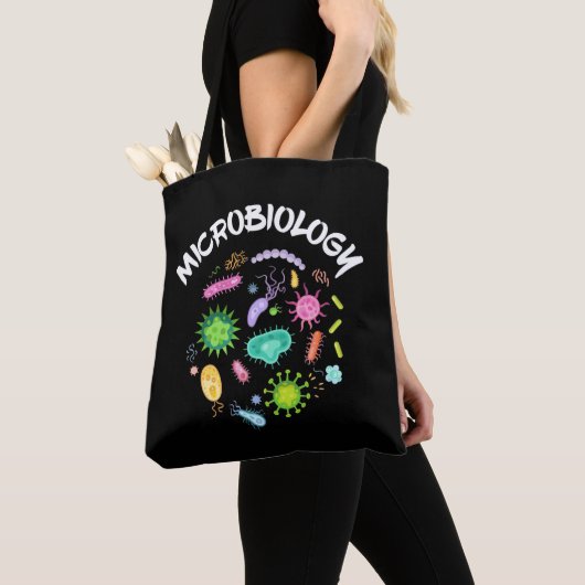 Microbiologie Scientist Bacteria Microscope Tote Bag (Dichtbij)
