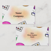 Microbiologie + Splatter Visitekaartjes (Voorkant / Achterkant)