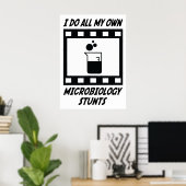 Microbiologie Stunts Poster (Thuiskantoor)