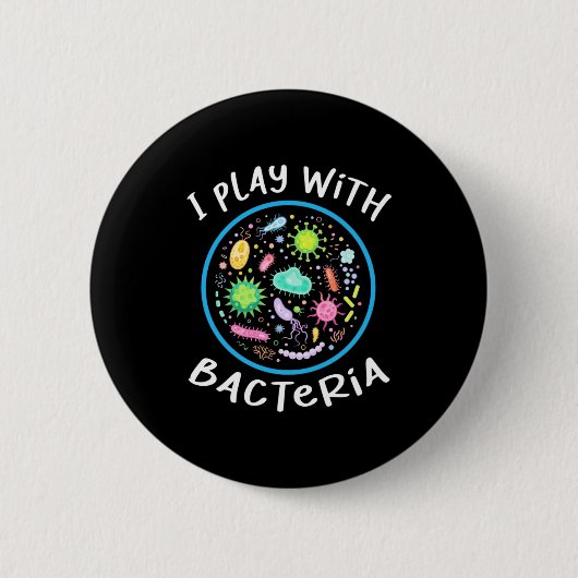 Microbiologie Wetenschapsleraar Ronde Button 5,7 Cm (Voorkant)