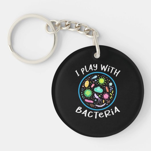 Microbiologie Wetenschapsleraar Sleutelhanger (Voorkant)