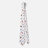 microbiologie - zwarte omtrek op wit stropdas (Voorkant)