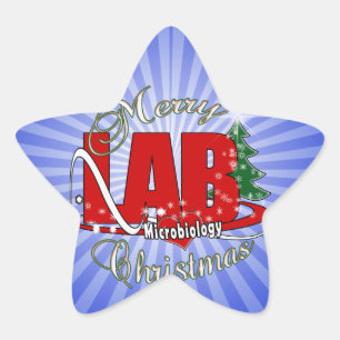 MICROBIOLOGISCHE CHRISTMAS MEDISCH LABORATORIUMTEK STER STICKER