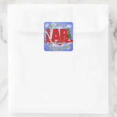 MICROBIOLOGISCHE CHRISTMAS MEDISCH LABORATORIUMTEK VIERKANTE STICKER (Tas)