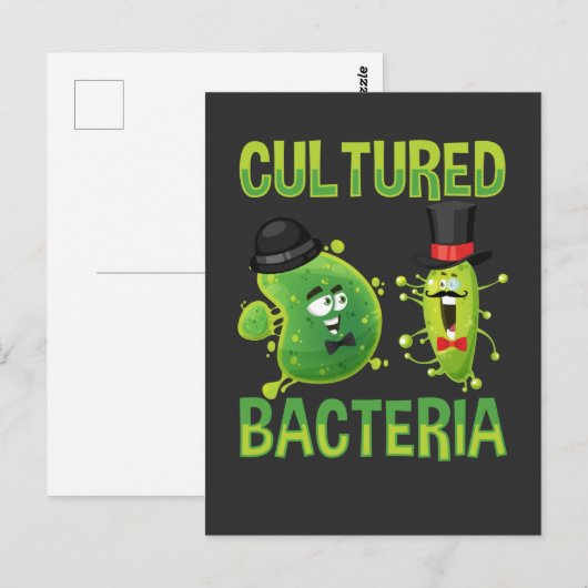 Microbiologische cultuur Bacteria Science Pun Briefkaart (Voorkant / Achterkant)