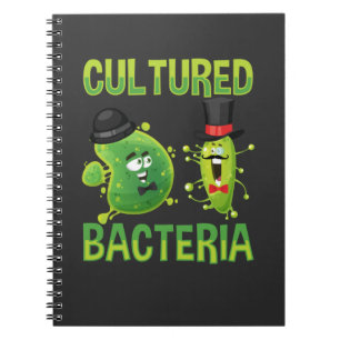 Microbiologische cultuur Bacteria Science Pun Notitieboek