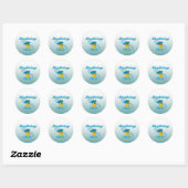 Microbiology Chick #3 Ronde Sticker (Vel)