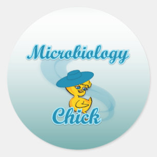 Microbiology Chick #3 Ronde Sticker