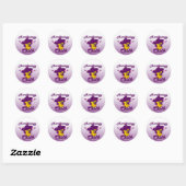 Microbiology Chick #9 Ronde Sticker (Vel)
