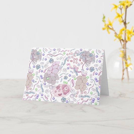 Microbiology Pattern Kaart (Gele Bloem)