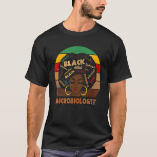 Microbioloog Afro African American Women Black H T-shirt