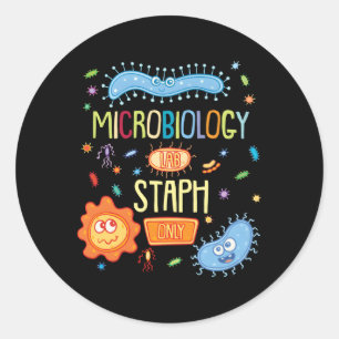 Microbioloog Biologie Alleen Lab Staph Ronde Sticker