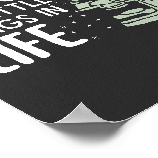 Microbioloog Geniet van kleine dingen in het leven Poster (Hoek)