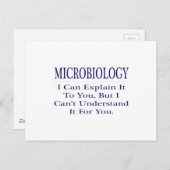 Microbioloog Joke .. Leg uit dat u het niet begrij Briefkaart (Voorkant / Achterkant)