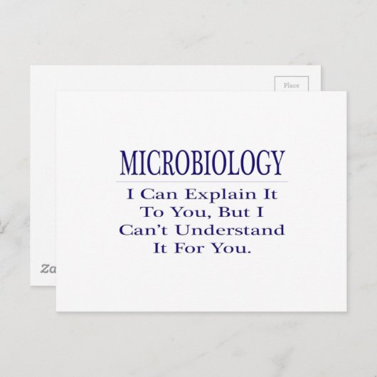 Microbioloog Joke .. Leg uit dat u het niet begrij Briefkaart (Voorkant / Achterkant)